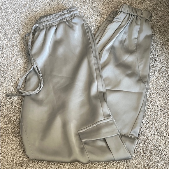 Crescent Pants - Crescent Women's Gray Satin finish Joggers